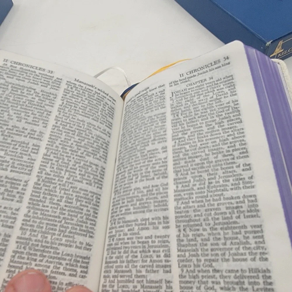 Holman Holy Bible Eastern Star OES KJV White S164A Vintage Boxed Masonic